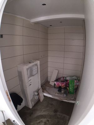 Travaux en cours dans la salle de bain